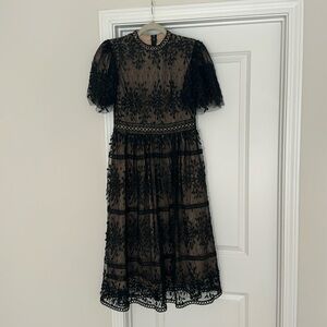 Ivy City Midi Dress with Flutter Sleeves